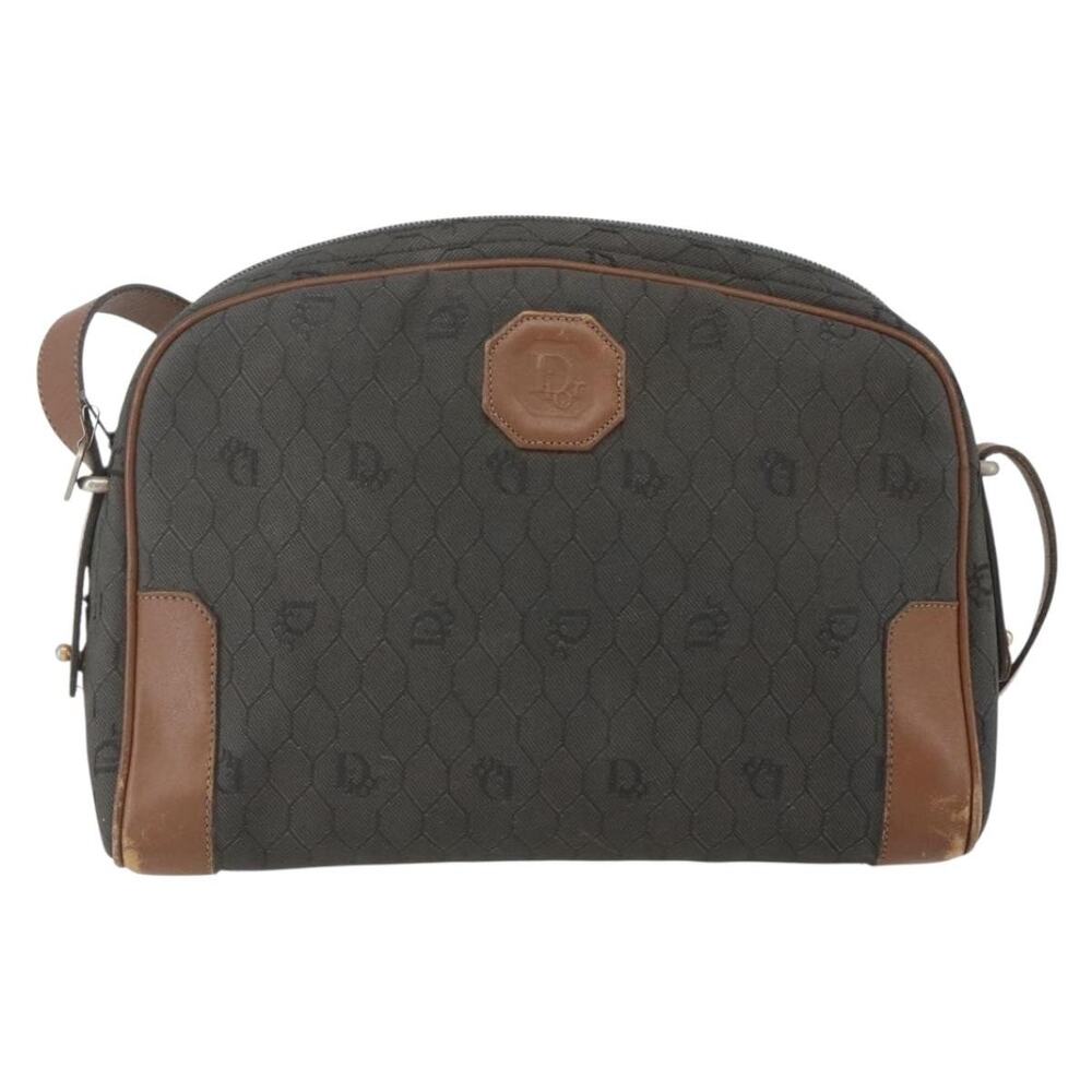 Dior Honeycomb Canvas Shoulder Bag Gray
